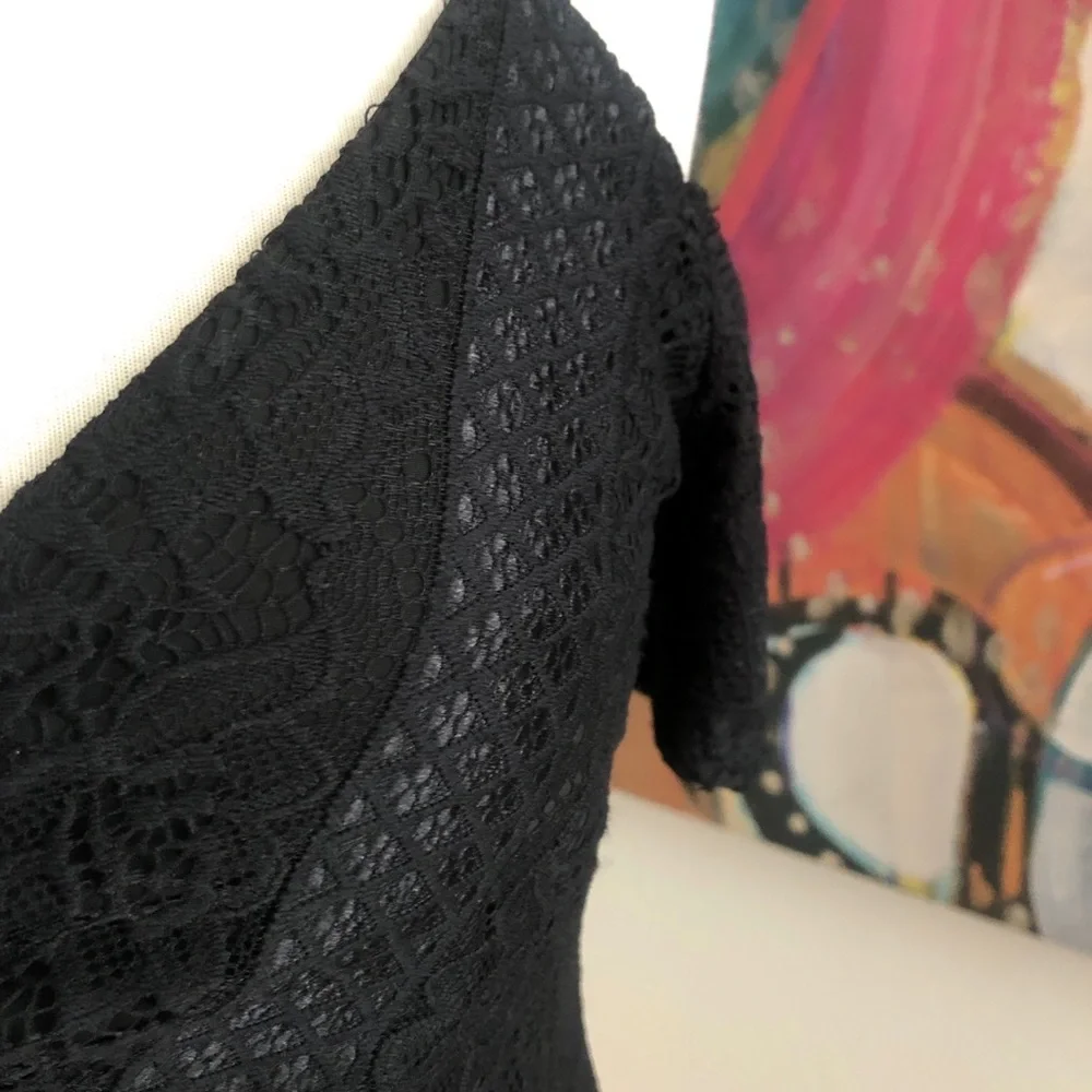 Guess Black Lace Cut Out Party Dress - Picture 6 of 11